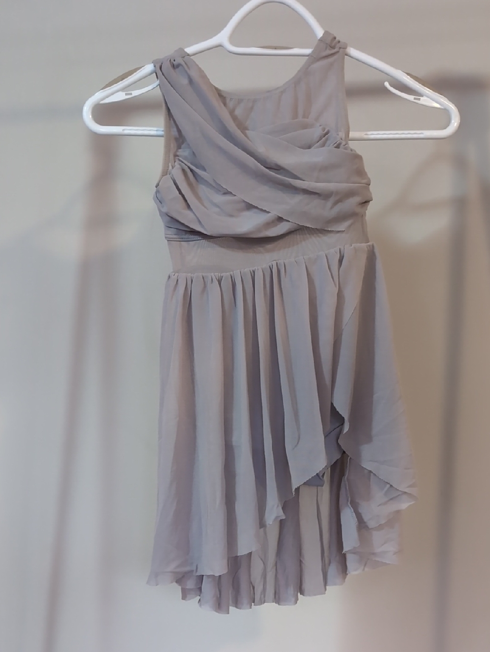 Girls Dance Costume Dress in Light Gray - Brand: Balera